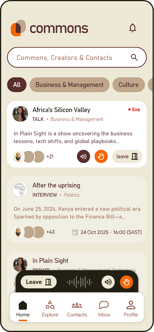 Commons Product Screenshot